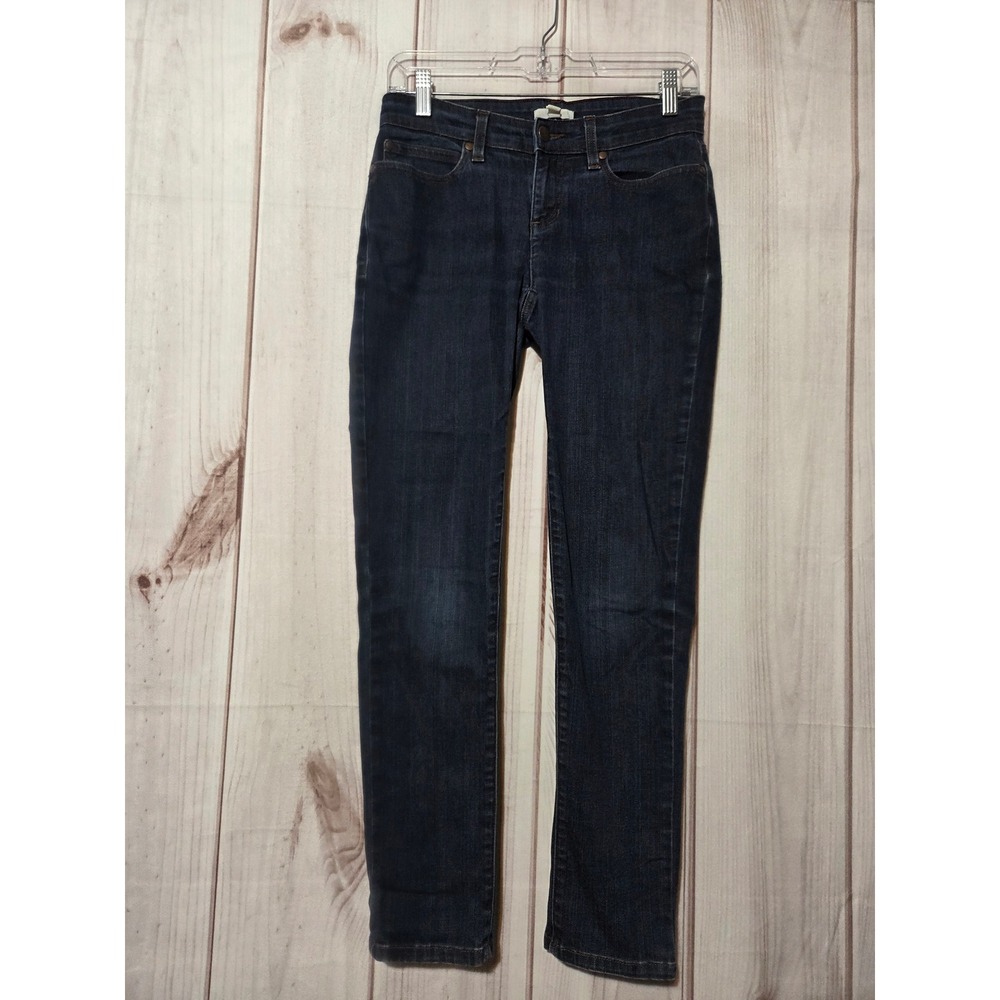 Eileen Fisher Petite Dark Wash‎ Organic Cotton Blend Straight Leg Jeans Size 2P